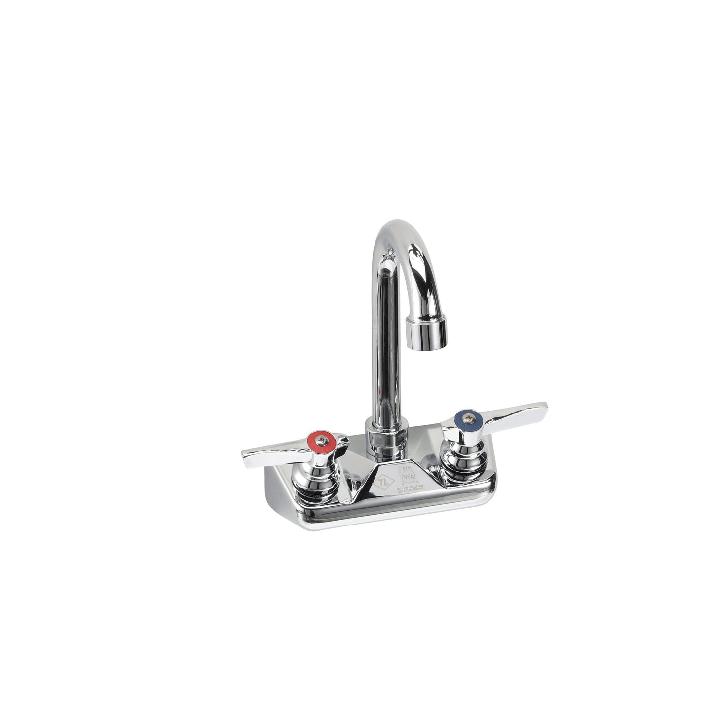 TOP-LINE 4" OC Wall Mount Faucet Ceramic Valves with 3-1/2" Swivel Gooseneck Spout