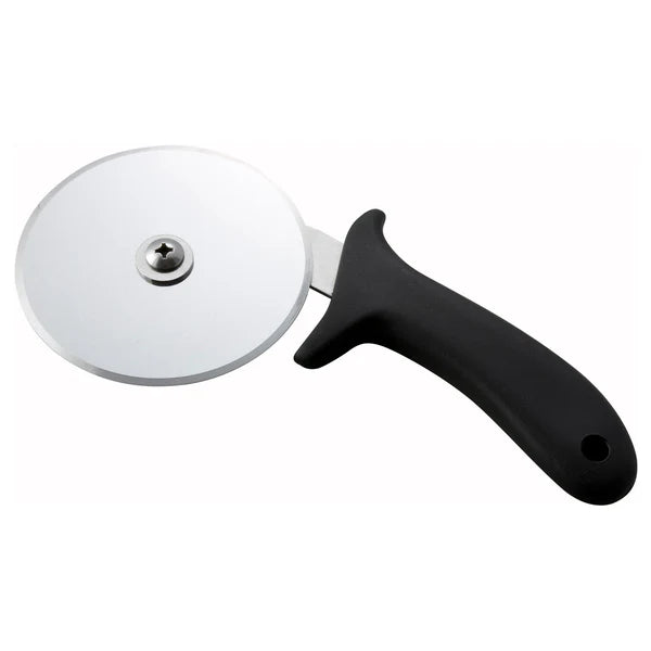 Coupe-pizza Winco, lame de 10,16 cm de diamètre, manche en polypropylène noir