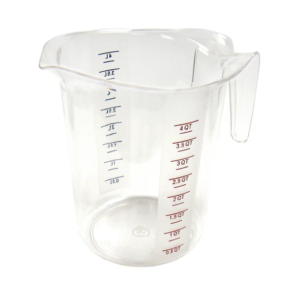 WINCO Polycarbonate Measuring Cup with Color Graduations