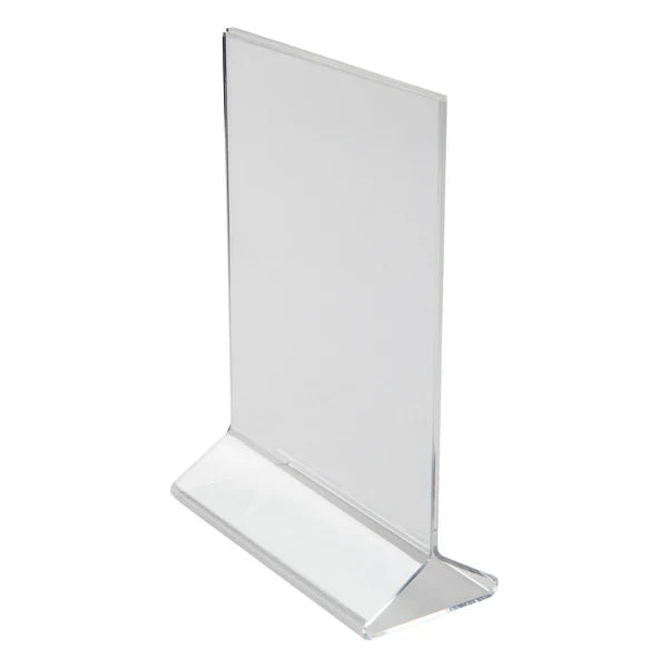 WINCO Double-Sided Clear Acrylic Menu Stand