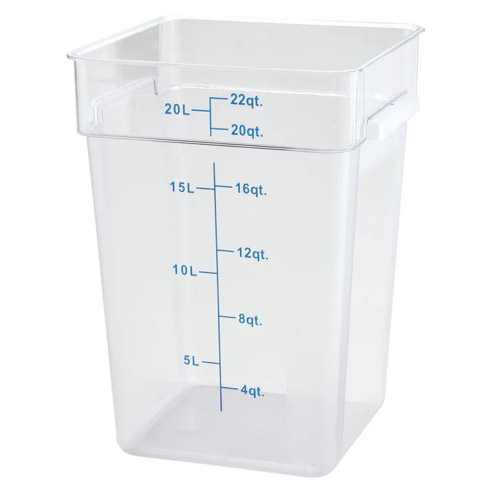 Square Storage Container, Clear Polycarbonate