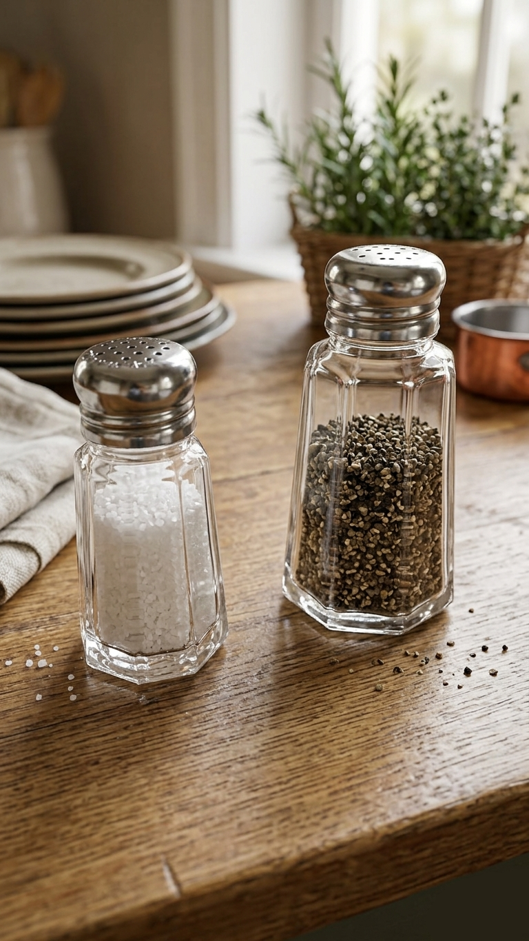 Shakers à panneaux de verre avec dessus champignon