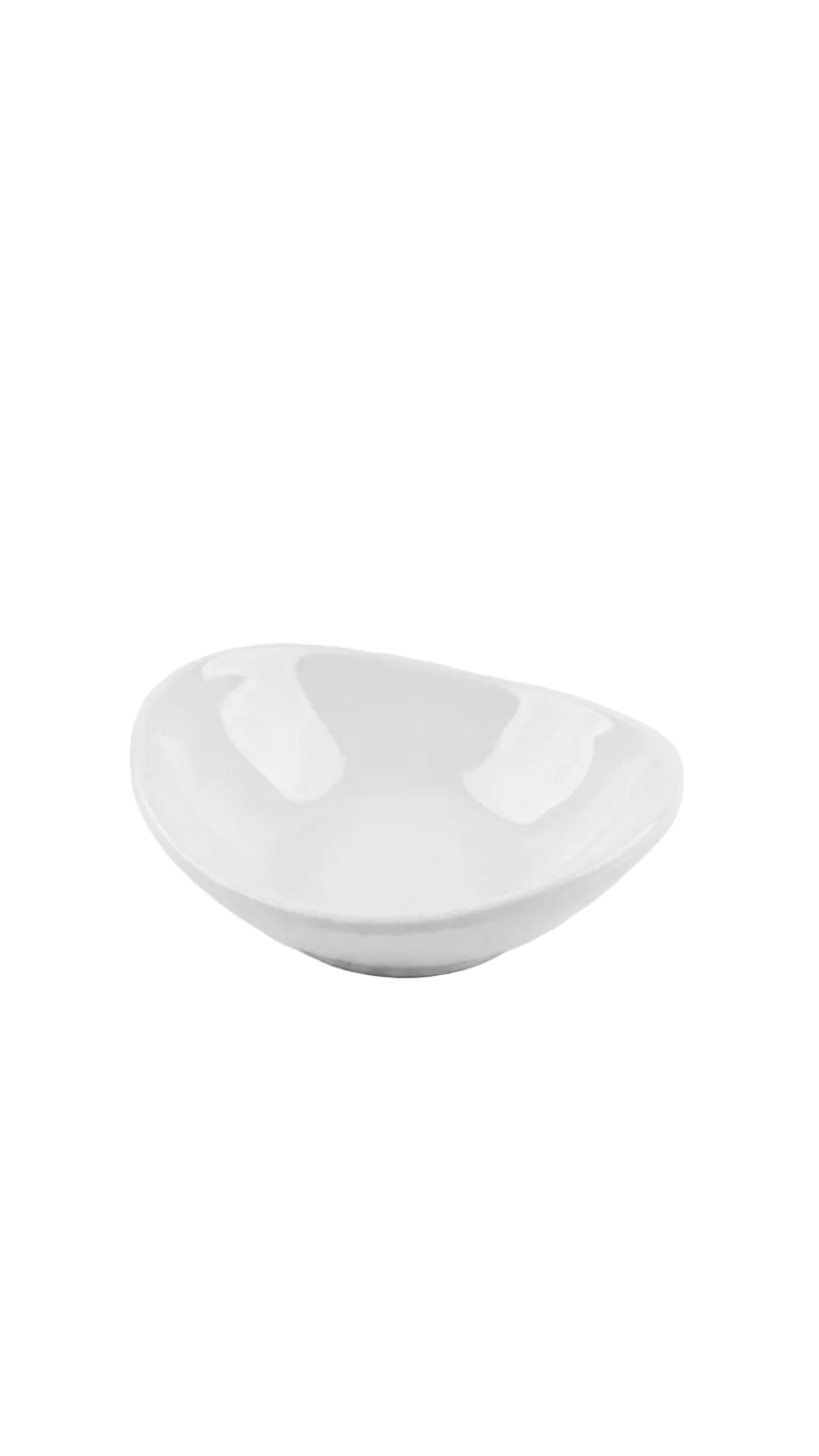 Plat à sauce en mélamine en forme d'œuf de 11,7 cm