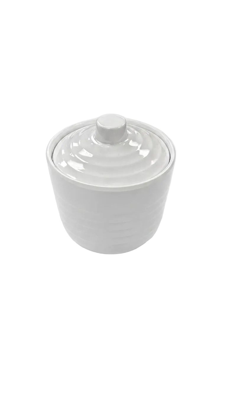 Soupière ronde blanche en mélamine de 28 cm