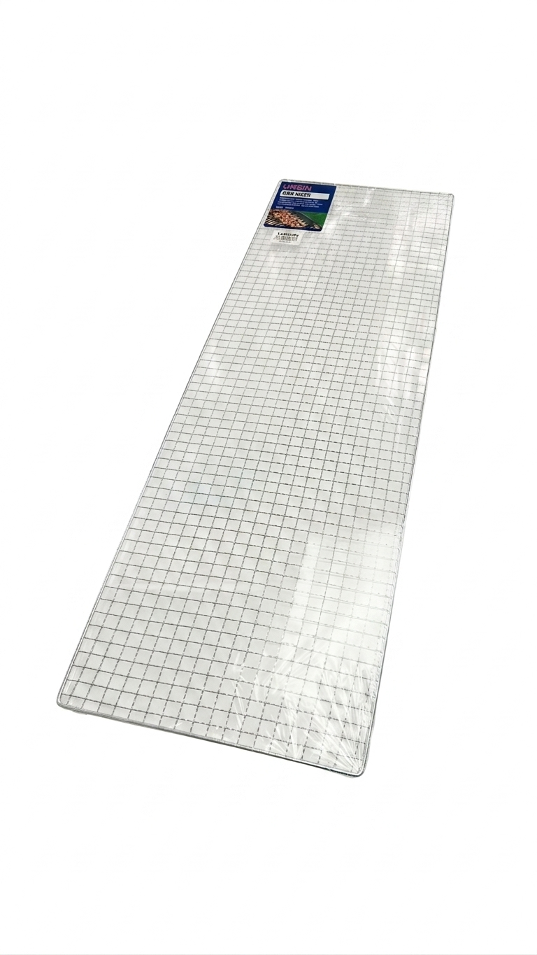 Iron 80 x 25 cm Chrome Plated Rectangular BBQ Grill Net
