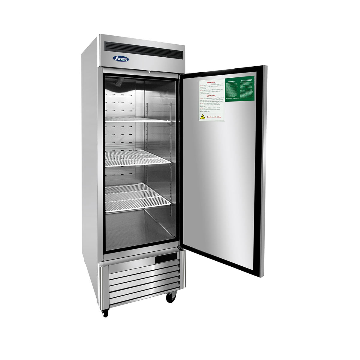 Atosa Réfrigérateur vertical 1 porte à montage inférieur de 68,6 cm (charnière à gauche)