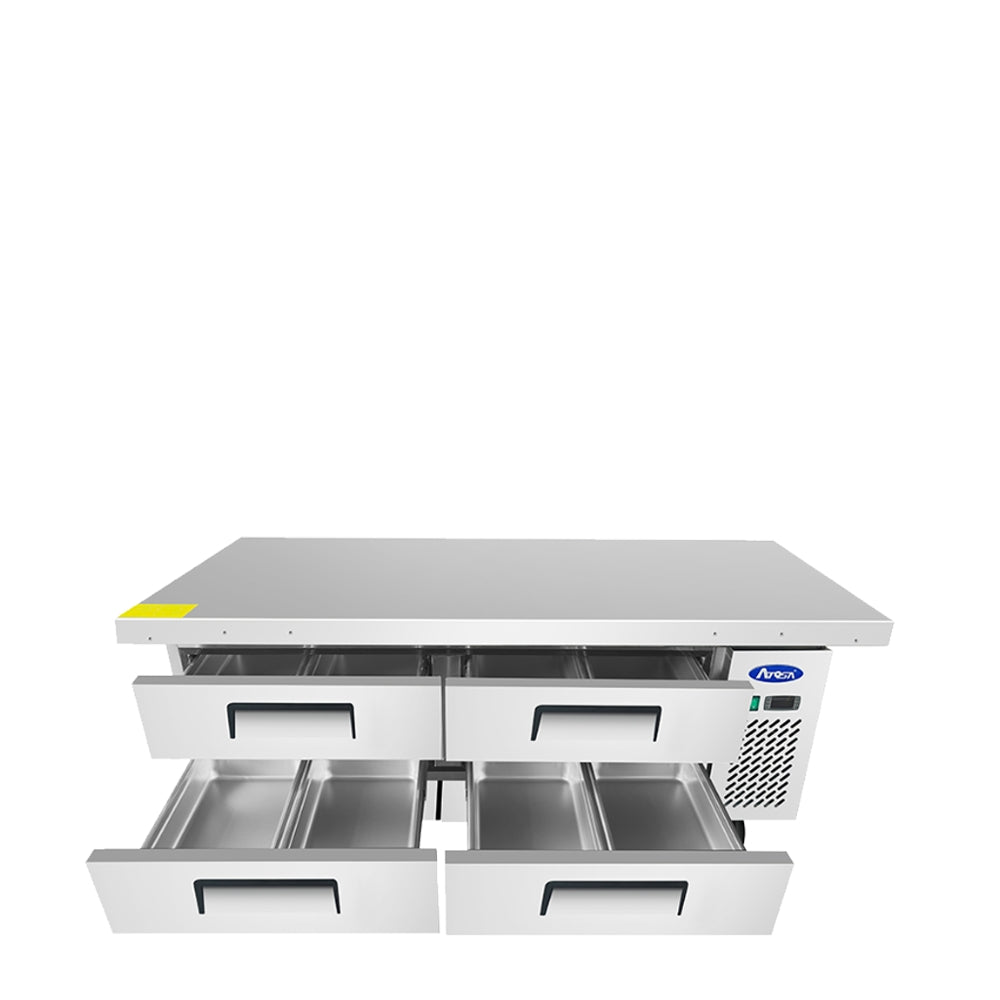 Base réfrigérée de chef Atosa 76'' avec meuble 72'' à plateau étendu
