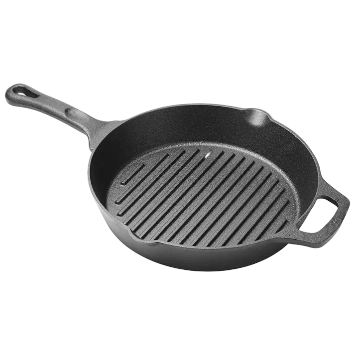 Poêle à griller ronde en fonte Winco, 26 cm