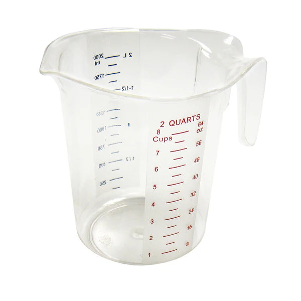 Tasse à mesurer Winco en polycarbonate avec graduations colorées