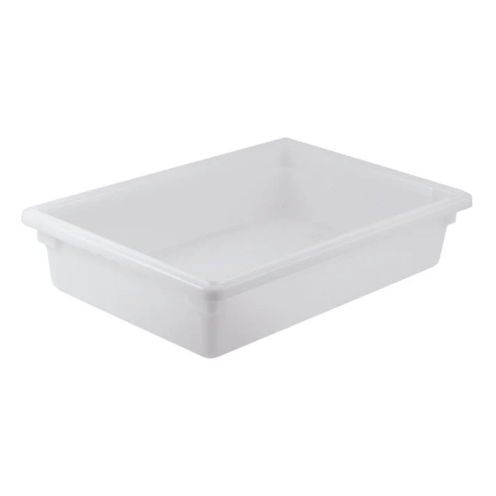 Boîte de conservation Winco, polypropylène blanc - Pleine