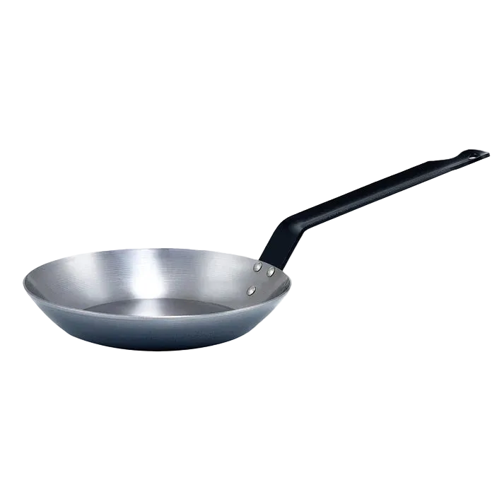 WINCO French Style Fry Pan, Polished Carbon Steel (Spain)