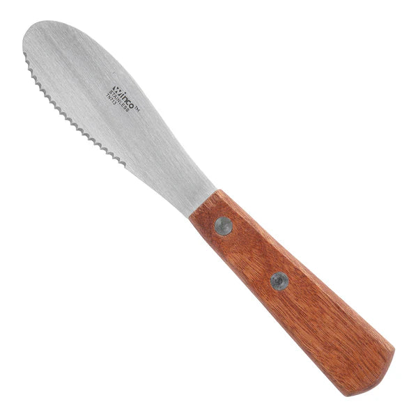 WINCO Sandwich Spreader, Wooden Handle, 3-5/8” x 1-1/4” Blade