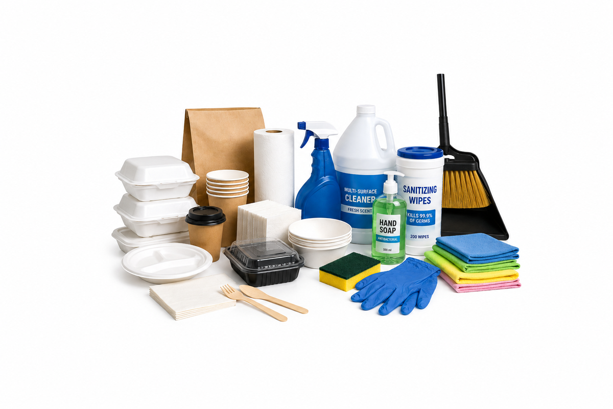Disposables, Cleaning, Sanitation
