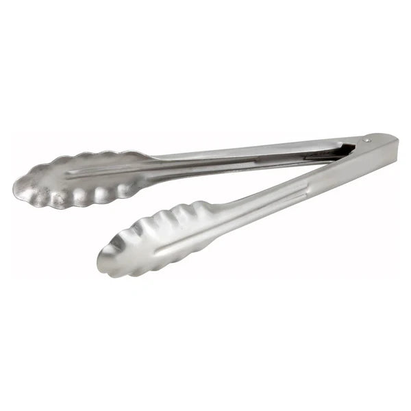 WINCO Stainless Steel Utility Tongs, Extra Heavyweight