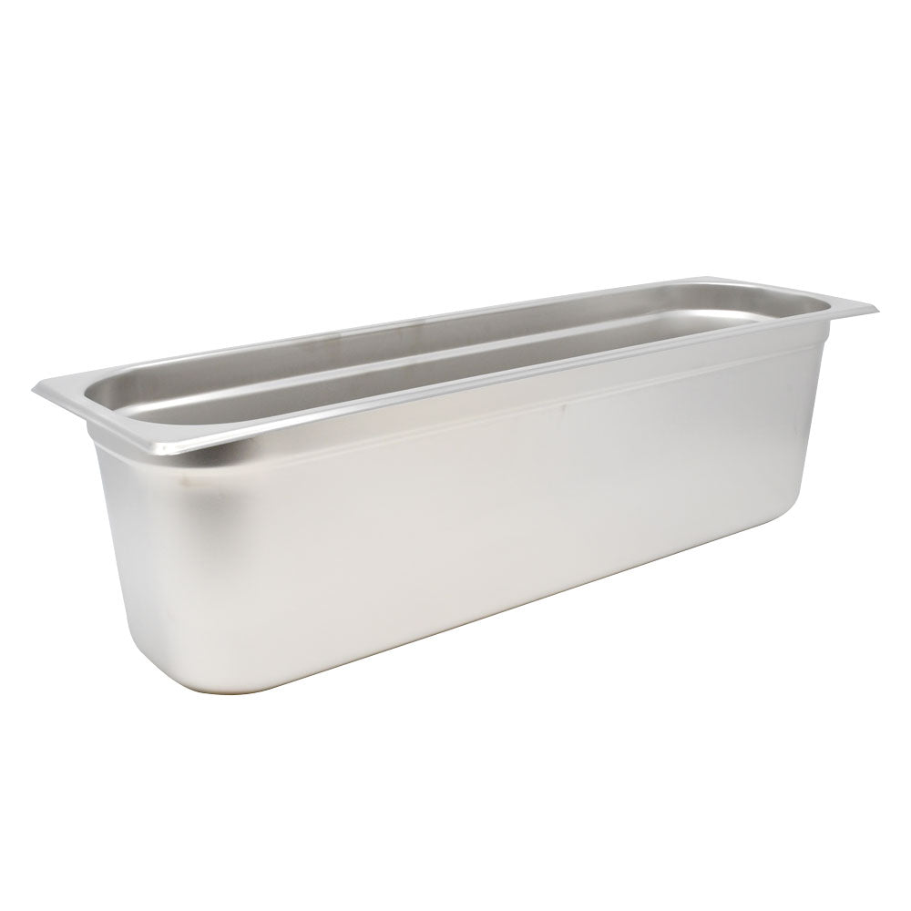 Bac de service en acier inoxydable anti-blocage format demi-grand Omcan – 15,2 cm de profondeur