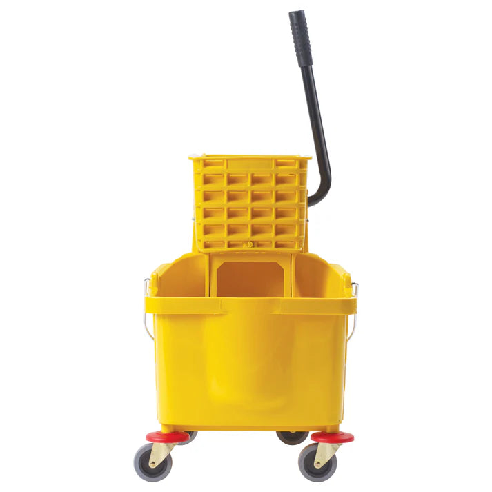 WINCO Mop Bucket w/Wringer, 36qt, Yellow