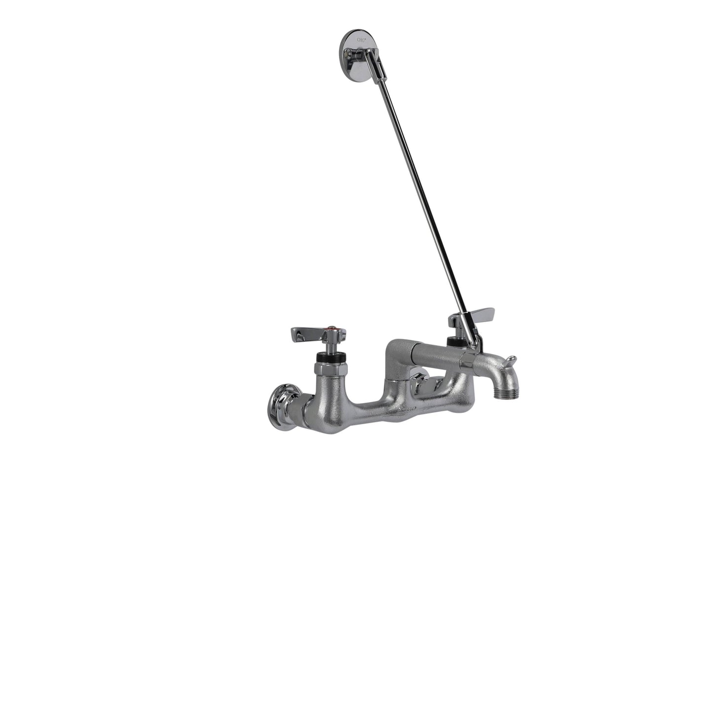 Encore 8" OC Wall Mount Service Sink Faucet with Vacuum Breaker and Wall Support Bracket