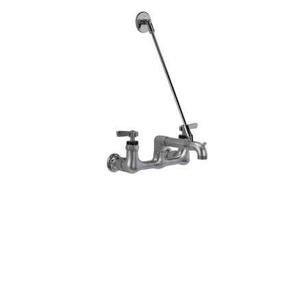 Encore 8" OC Wall Mount Service Sink Faucet with Vacuum Breaker and Wall Support Bracket