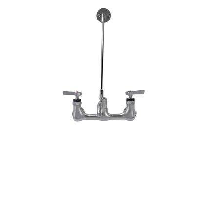 Encore 8" OC Wall Mount Service Sink Faucet with Vacuum Breaker and Wall Support Bracket