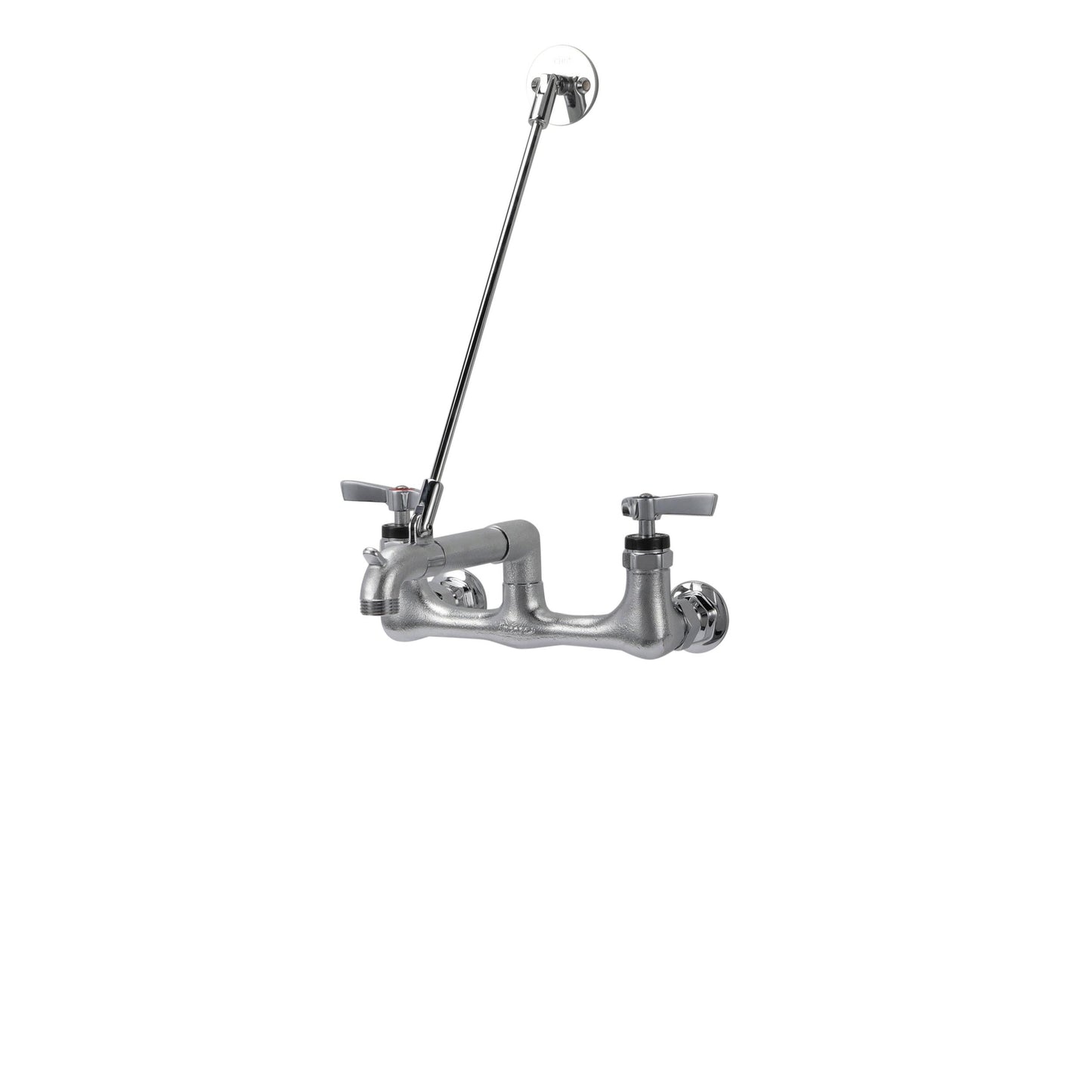 Encore 8" OC Wall Mount Service Sink Faucet with Vacuum Breaker and Wall Support Bracket