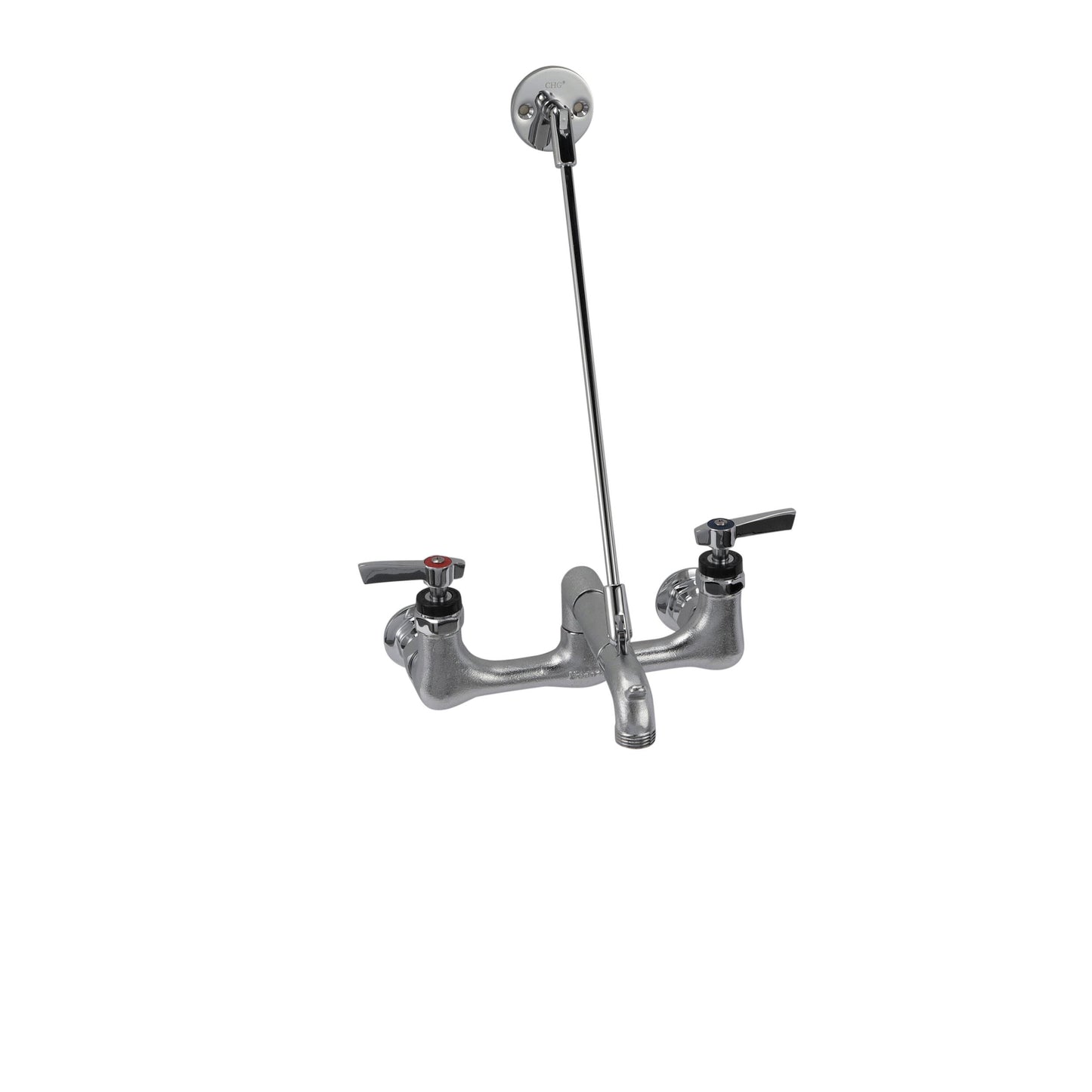 Encore 8" OC Wall Mount Service Sink Faucet with Vacuum Breaker and Wall Support Bracket
