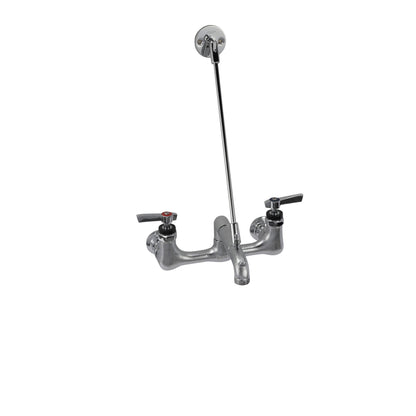 Encore 8" OC Wall Mount Service Sink Faucet with Vacuum Breaker and Wall Support Bracket