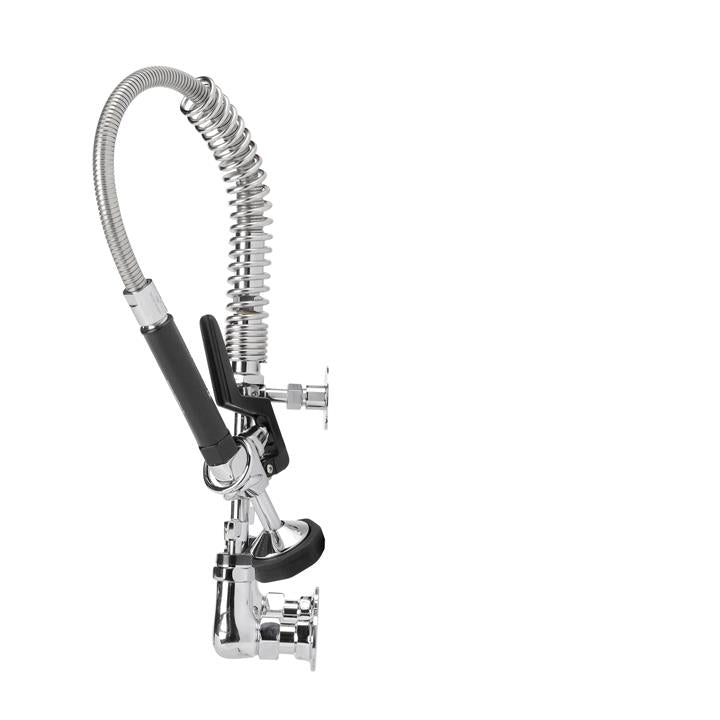 Encore 8" Oc Brass Chrome Plated Mini Pre-Rinse Assembly With Wall Bracket