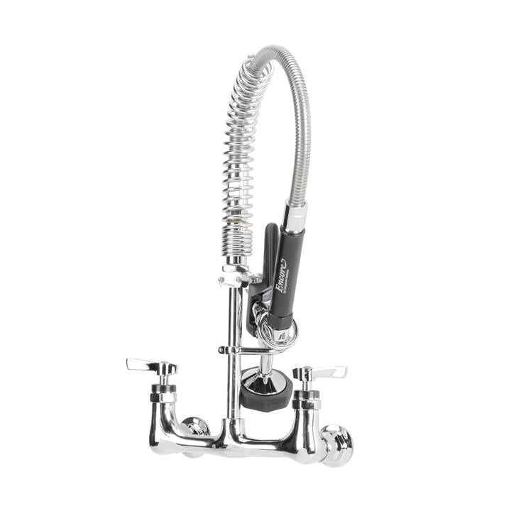 Encore 8" OC Brass Chrome Plated Mini Pre-Rinse Assembly with Wall Bracket