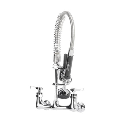 Encore 8" OC Brass Chrome Plated Mini Pre-Rinse Assembly with Wall Bracket