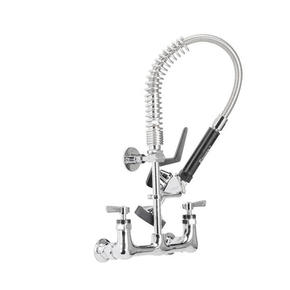 Encore 8" OC Brass Chrome Plated Mini Pre-Rinse Assembly with Wall Bracket