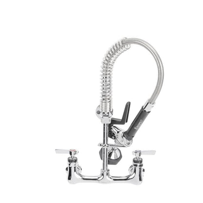 Encore 8" OC Brass Chrome Plated Mini Pre-Rinse Assembly with Wall Bracket