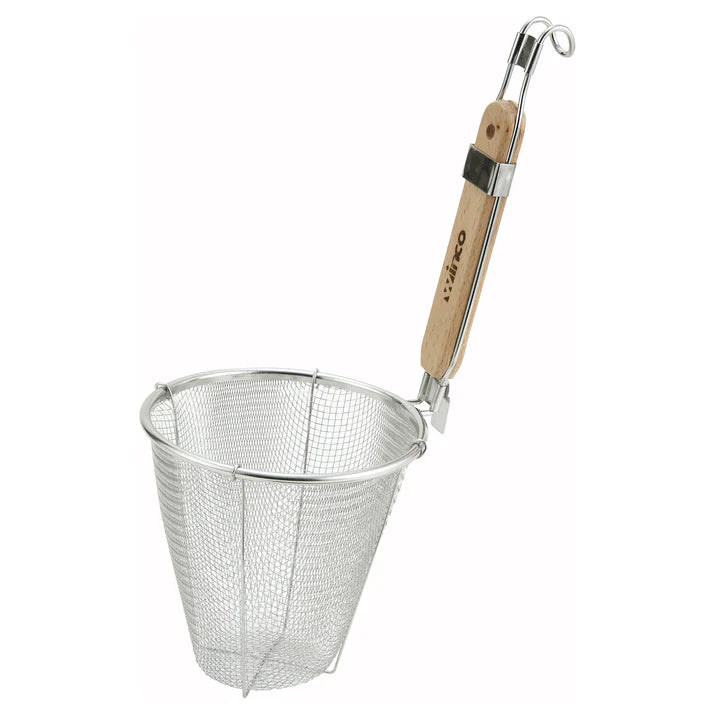 WINCO 5-1/2" Single Mesh Strainer, Deep Bowl, Stainless Steel