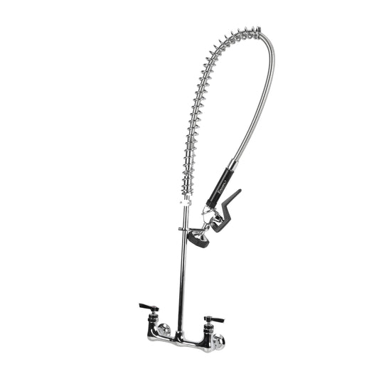 Encore 8" OC. Brass Chrome Plated Wall Mount Pre Rinse Assembly with Wall Bracket Retail Package