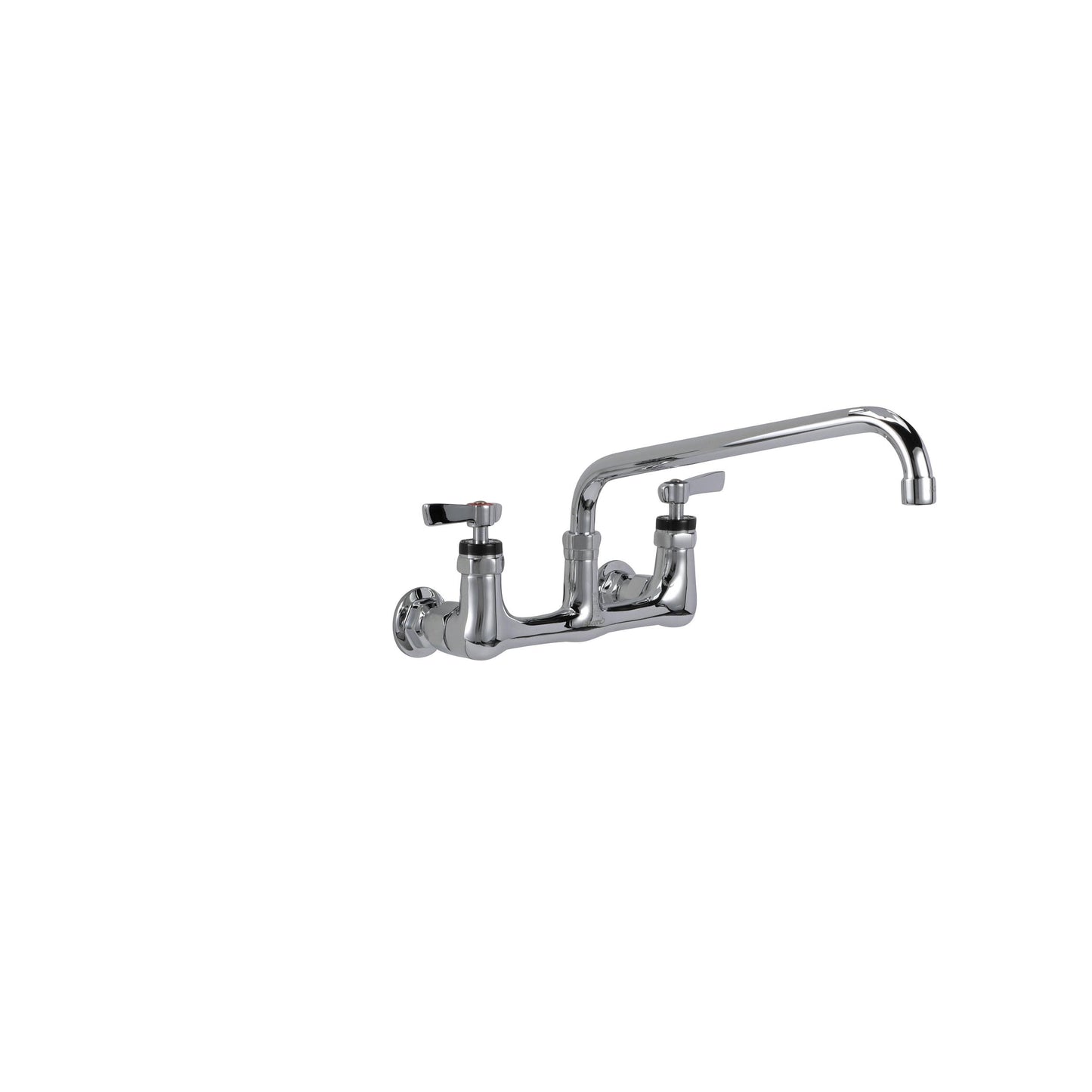 Encore 8" OC. Brass Chrome Plated Wall Mount Faucet with 12" Swivel Spout