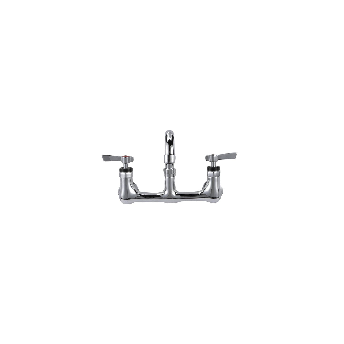 Encore 8" OC. Brass Chrome Plated Wall Mount Faucet with 12" Swivel Spout