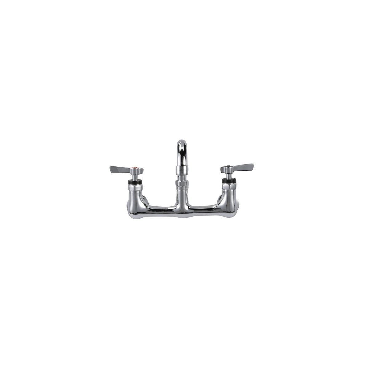 Encore 8" Oc. Brass Chrome Plated Wall Mount Faucet With 12" Swivel Spout