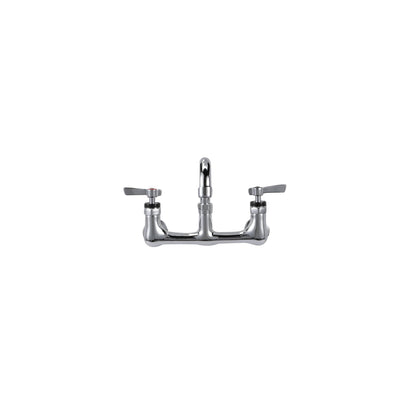 Encore 8" OC. Brass Chrome Plated Wall Mount Faucet with 12" Swivel Spout