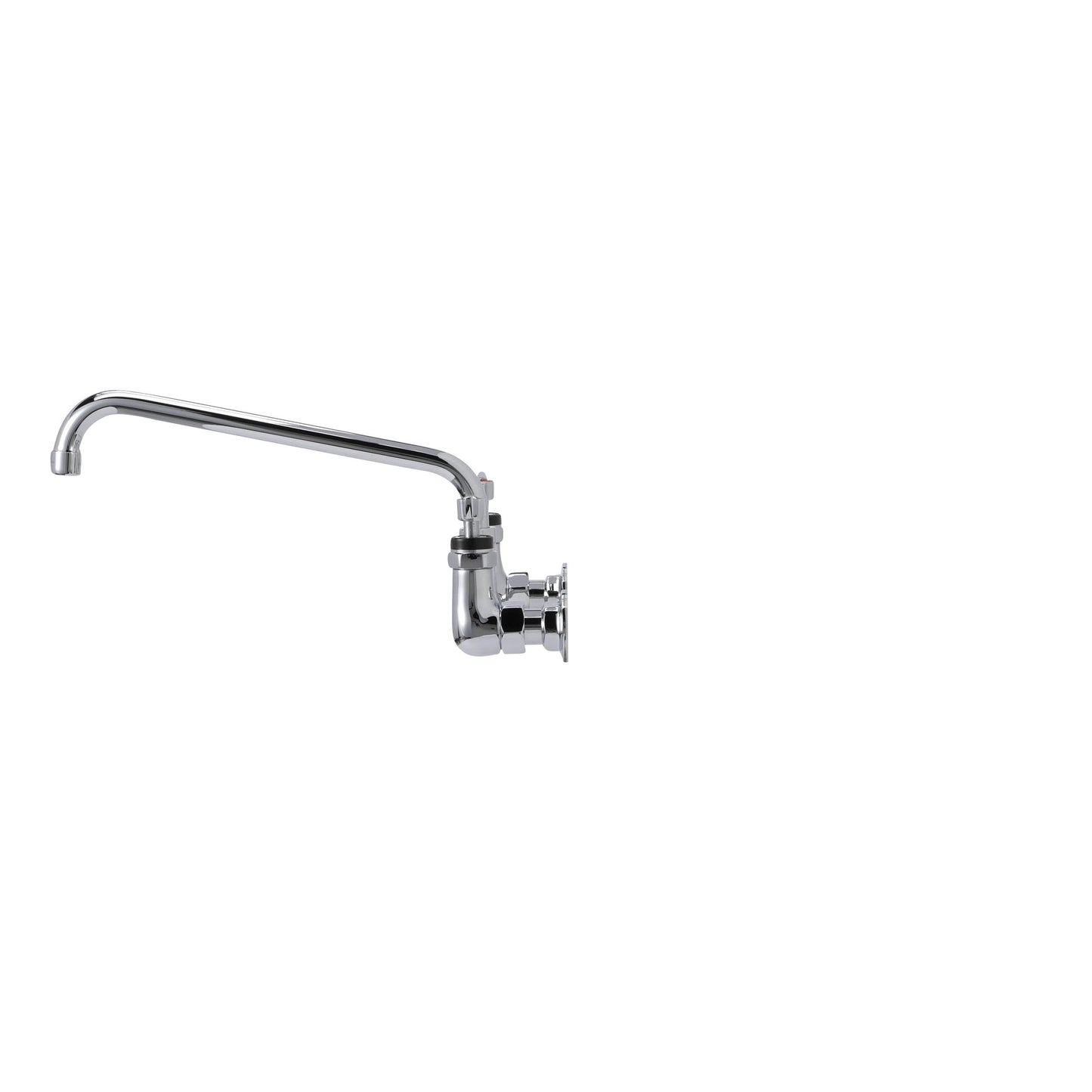 Encore 8" OC. Brass Chrome Plated Wall Mount Faucet with 12" Swivel Spout