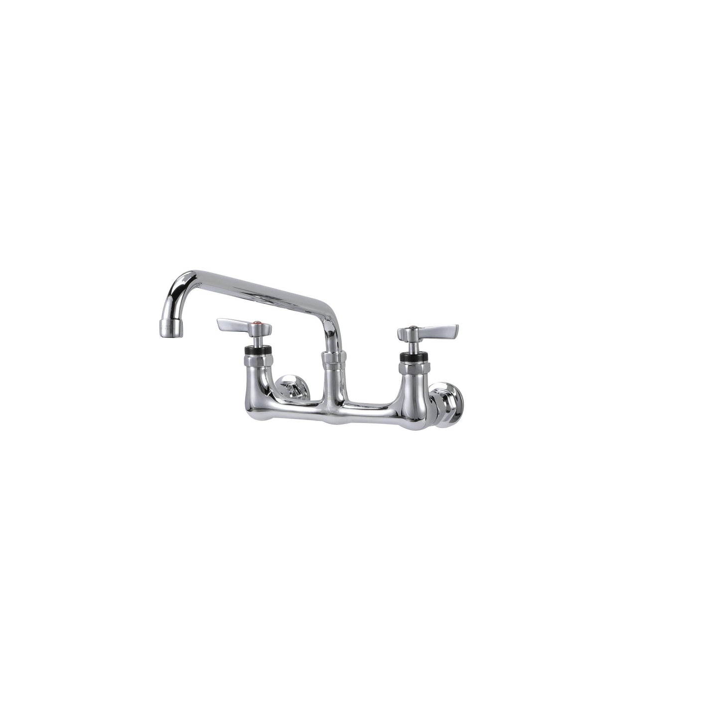 Encore 8" OC. Brass Chrome Plated Wall Mount Faucet with 12" Swivel Spout