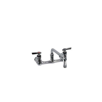 Encore 8" OC. Brass Chrome Plated Wall Mount Faucet with 12" Swivel Spout