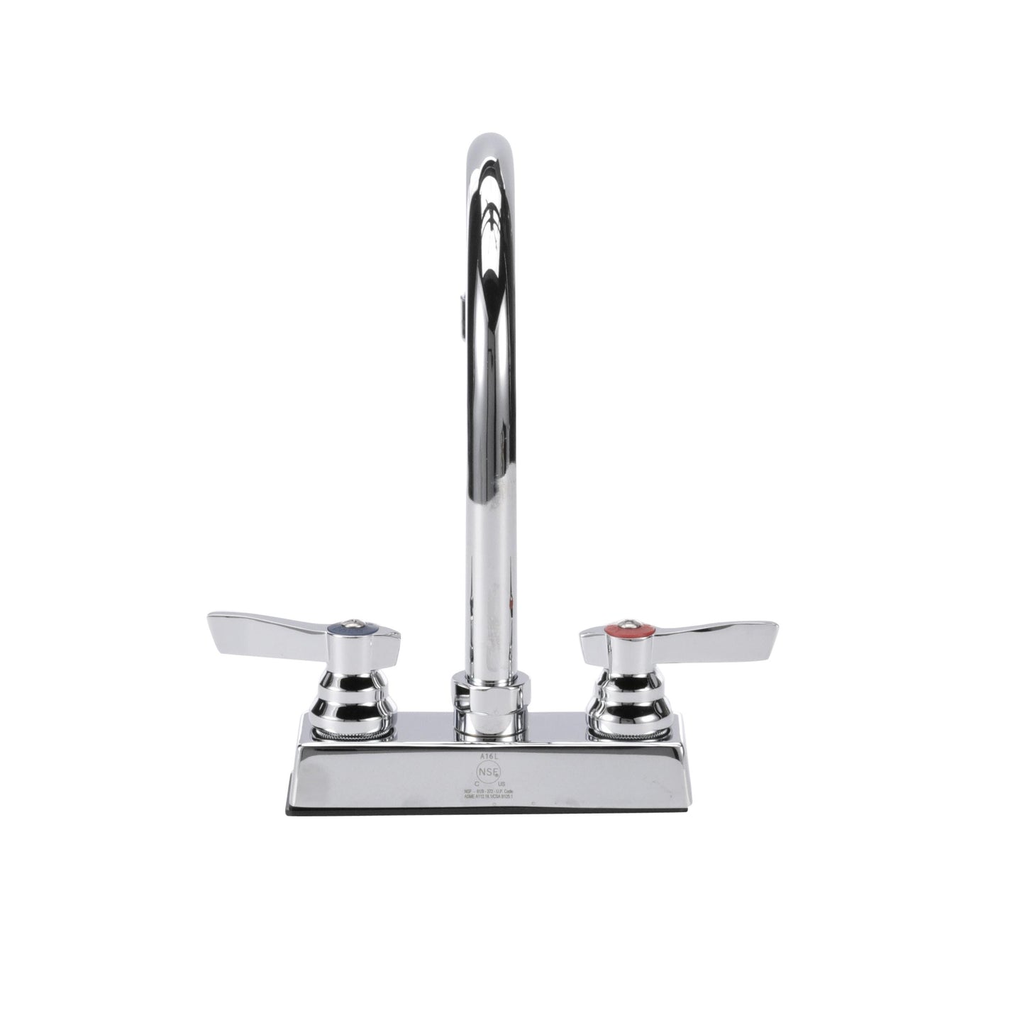 TOP-LINE 4" OC Deck Mount Faucet Ceramic Valves with 6" Swivel Gooseneck Spout