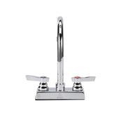 Top-Line 4" Oc Deck Mount Faucet Ceramic Valves With 6" Swivel Gooseneck Spout