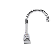 Top-Line 4" Oc Deck Mount Faucet Ceramic Valves With 6" Swivel Gooseneck Spout