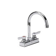 Top-Line 4" Oc Deck Mount Faucet Ceramic Valves With 6" Swivel Gooseneck Spout