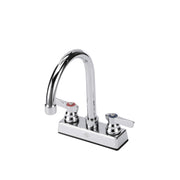 Top-Line 4" Oc Deck Mount Faucet Ceramic Valves With 6" Swivel Gooseneck Spout