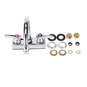 Top-Line 4" Oc Deck Mount Faucet Ceramic Valves With 6" Swivel Gooseneck Spout