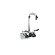 Top-Line 4" Oc Wall Mount Faucet Ceramic Valves With 3-1/2" Swivel Gooseneck Spout
