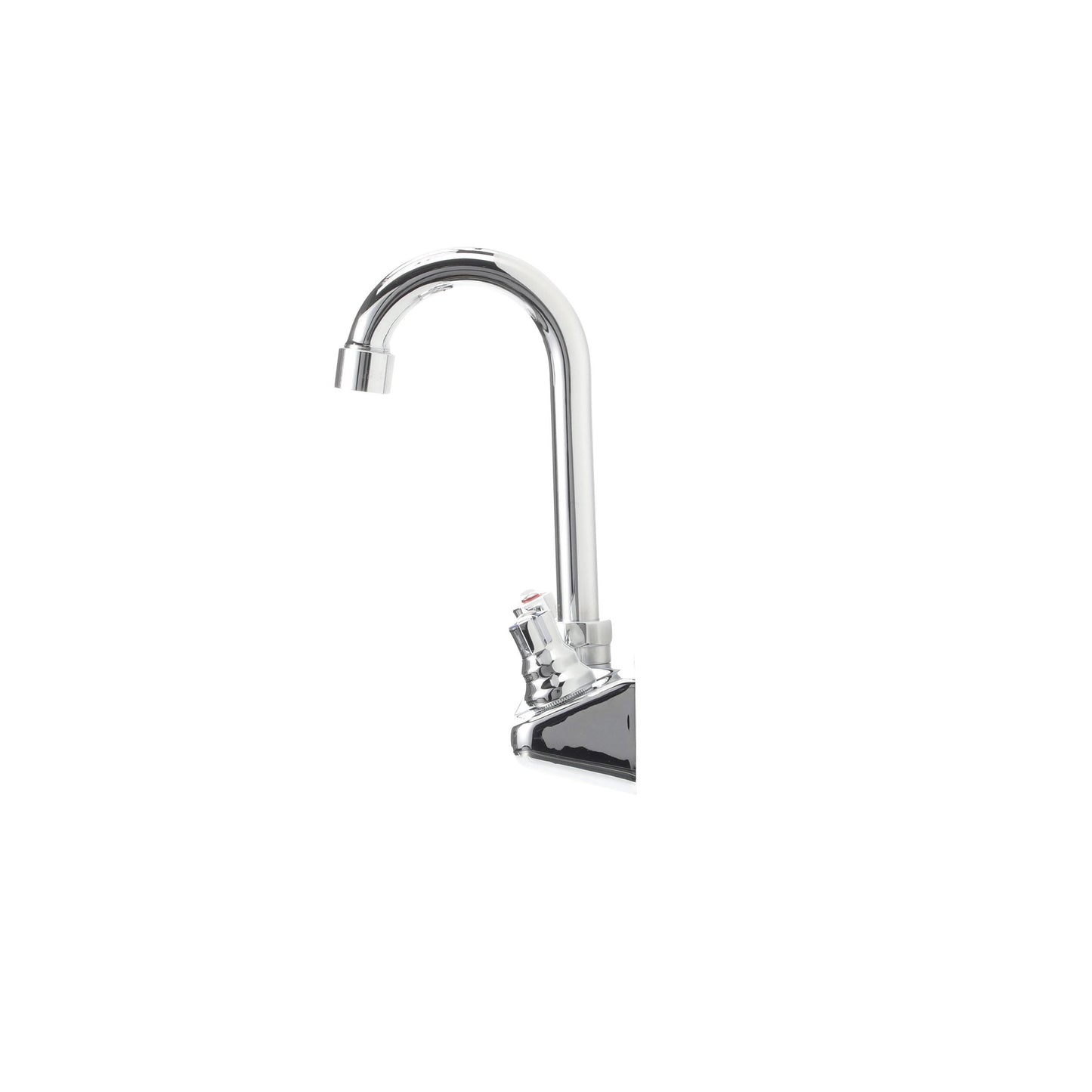 TOP-LINE 4" OC Wall Mount Faucet Ceramic Valves with 3-1/2" Swivel Gooseneck Spout