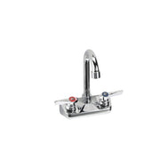 Top-Line 4" Oc Wall Mount Faucet Ceramic Valves With 3-1/2" Swivel Gooseneck Spout