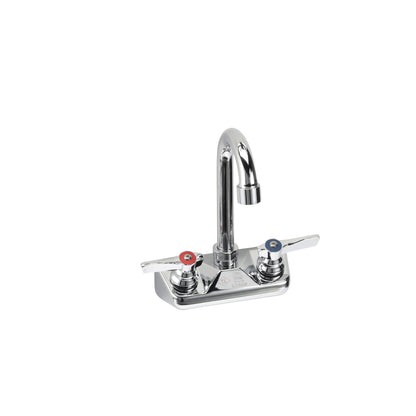 TOP-LINE 4" OC Wall Mount Faucet Ceramic Valves with 3-1/2" Swivel Gooseneck Spout